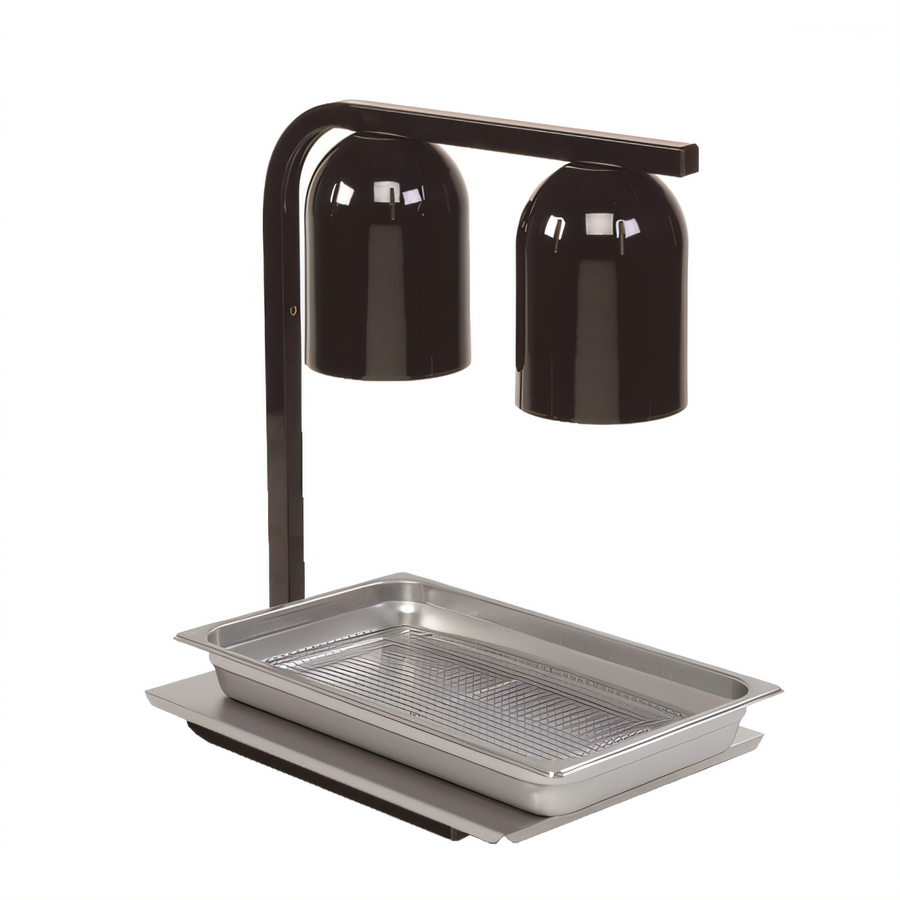 Product image #1 for Nemco 6000A-2B Freestanding Two-Bulb Infrared Bulb Warmer, Black, 120V, 500W