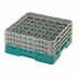 Thumbnail image #2 for Cambro Camrack Full Size 36-Compartment Glass Rack with 3 Soft Gray Extenders, Teal