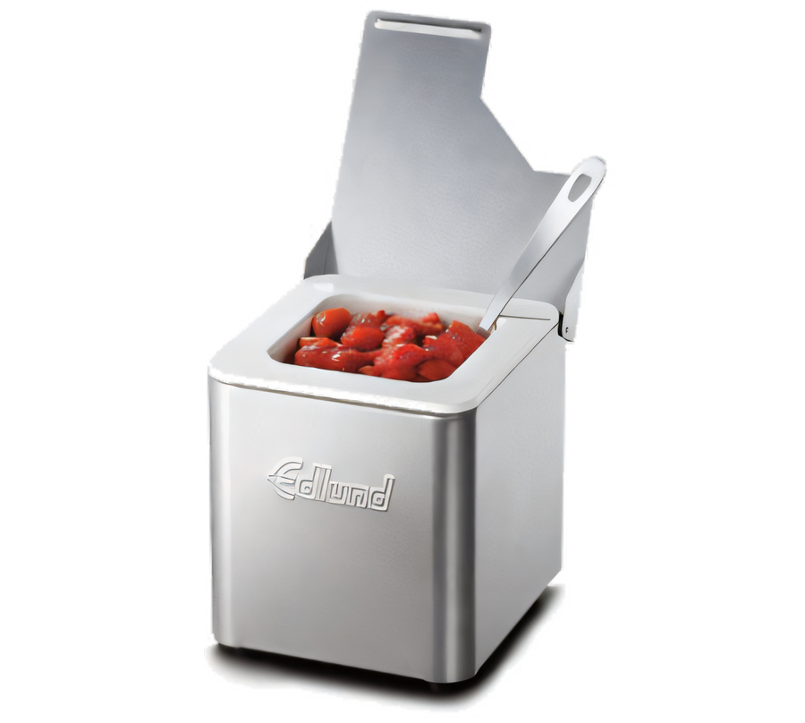 Product image #1 for Edlund Stainless Steel 1/6 Cold Pan Box with 3/4 Hinged Lid and White Insert
