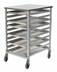 Thumbnail image #1 for Panco Mobile Counter-Height Utility Rack with Slides for 10 18 x 26 Pans