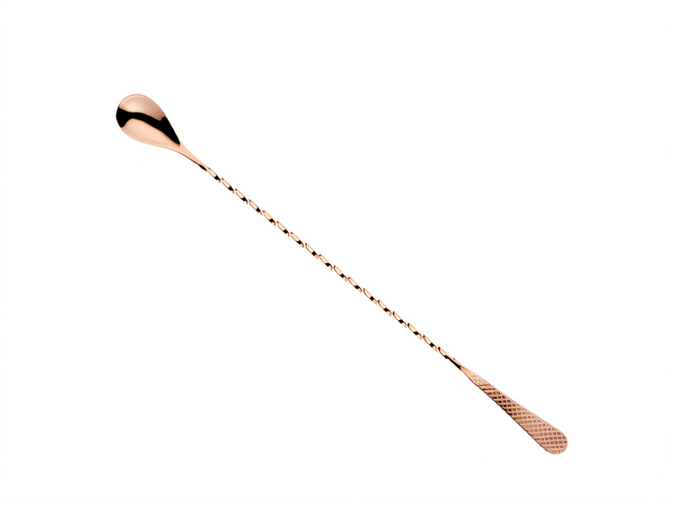 Product image #1 for Barfly Diamond Lattice Japanese Style Bar Spoon, 13-3/16 Inch, Copper-Plated Stainless Steel