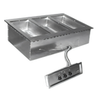 Thumbnail image #1 for Eagle Group SGDI-3-240T-D Drop-In Electric Hot Food Well, 3 Full-Size Pans, Wet/Dry, Individual Thermostatic Controls, Insulated, With Drain