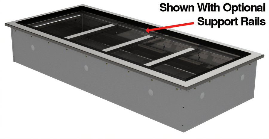 Product image #1 for Advance Tabco Triumph (Supreme) 4-Pan Drop-In Ice-Cooled Cold Food Well