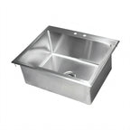 Thumbnail image #1 for John Boos Pro-Bowl PB-DISINK282012-X 1-Compartment Drop-In Stainless Steel Sink, 28 x 20 x 12-Inch Bowl, Basket Drain