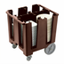Thumbnail image #2 for Cambro Versa 4-Column Dark Brown Dish Caddy for 11-1/4 Inch Round or 9-1/2 Inch Square Plates