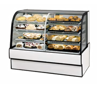 Federal Industries Curved Glass Vertical Dual Zone Bakery Case, Left Refrigerated / Right Non-Refrigerated, 59 Inch Wide