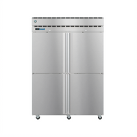 Hoshizaki Steelheart Two-Section Pass-Thru Reach-In Refrigerator with Half-Height Solid Doors, 52.5 Cu. Ft.