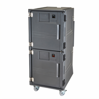 Cambro Pro Cart Ultra Security Package Insulated Electric Front-Loading Hot Food Pan Carrier with Universal Rails