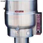 Thumbnail image #1 for Crown EP-20 20 Gallon Electric Stationary Kettle with 2/3 Steam Jacket and Pedestal Base