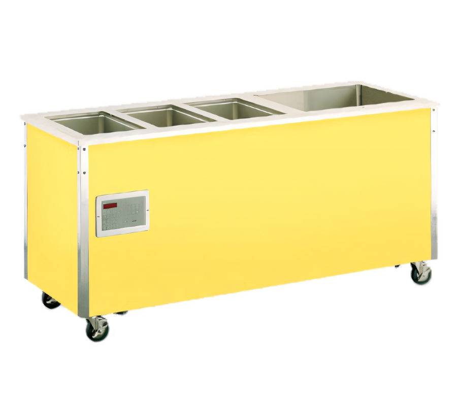 Product image #1 for Vollrath 4-Series Signature Server Stainless Steel Modular Hot/Cold Food Station with Refrigerated Cold Pan, 74 W x 28 D x 30 H