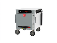 Metro HotBlox Narrow 4-Pan Pass-Thru Undercounter Heated Holding Cabinet with Digital Touchscreen and Solid Doors