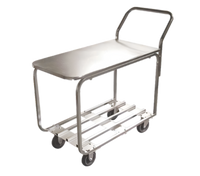 Omcan Chrome-Plated Stock Cart with 2 Slotted Shelves, 500 lb Capacity, 5-Inch Casters