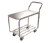 Thumbnail image #1 for Omcan Chrome-Plated Stock Cart with 2 Slotted Shelves, 500 lb Capacity, 5-Inch Casters