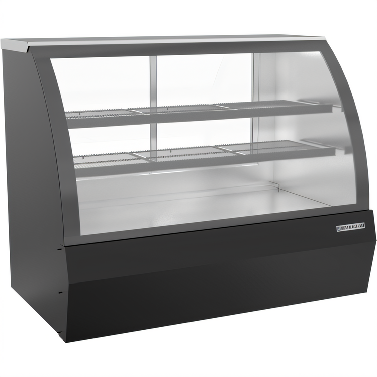 Product image #1 for Beverage-Air 60.25-Inch Dry Deli Display Case with Curved Glass, Sliding Rear Doors, 17 Cu. Ft., Black Exterior