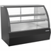 Thumbnail image #1 for Beverage-Air 60.25-Inch Dry Deli Display Case with Curved Glass, Sliding Rear Doors, 17 Cu. Ft., Black Exterior