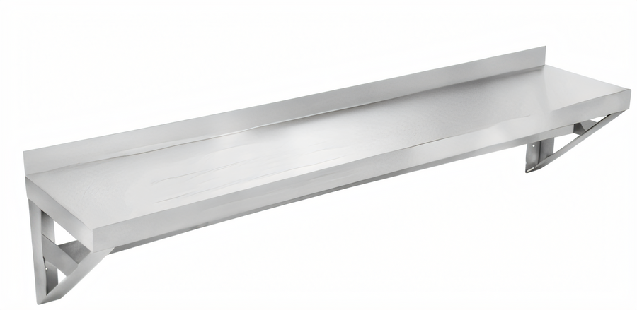 Product image #1 for 72-Inch Wall-Mount Stainless Steel Overshelf Pot Rack with 18 Double-Sided Hooks