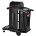 Thumbnail image #1 for High Security Executive Janitorial Cleaning Cart, 7.25 Cu. Ft., Locking Hood & Doors