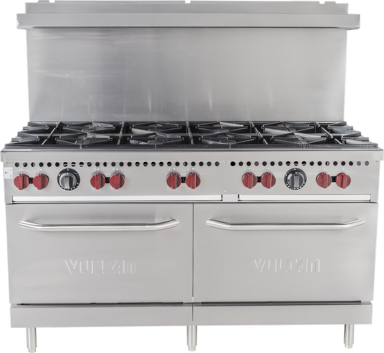 Product image #1 for Vulcan SX Series 60-Inch Natural Gas Restaurant Range with 10 Open Burners and 2 Standard Ovens