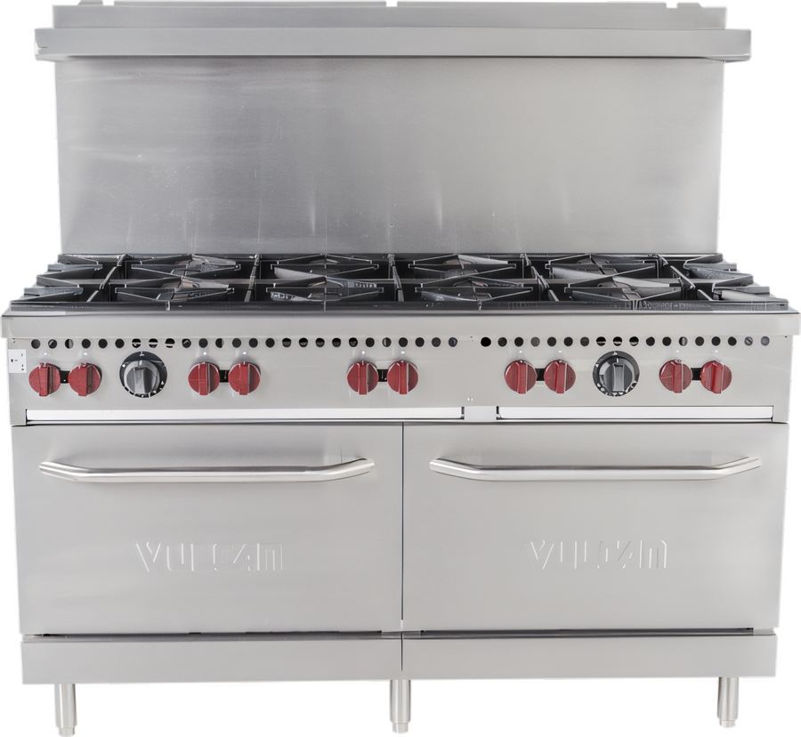 Product image #1 for Vulcan SX Series 60-Inch Natural Gas Restaurant Range with 10 Open Burners and 2 Standard Ovens