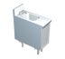 Thumbnail image #1 for La Rosa Refrigeration Utility Stand Sink Unit with Enclosed Base, Faucet, and Basket Drain