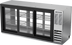 Thumbnail image #1 for Beverage-Air 72-Inch Three-Section Pass-Thru Back Bar Refrigerator with Locking Sliding Glass Doors