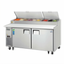 Thumbnail image #1 for Everest Refrigeration EPPR2 71-Inch Two-Section Pizza Prep Table with Side-Mounted Self-Contained Refrigeration
