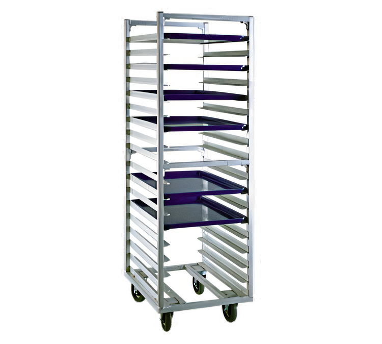 Product image #1 for New Age Heavy-Duty Open Frame Roll-In Refrigerator/Proofer Rack for 18 x 26 Pans, 18-Pan Capacity, End Load