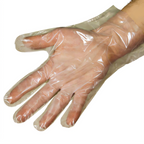 Thumbnail image #1 for Disco, Inc IMP-S Small Clear Embossed Polyethylene Wrist-Length Disposable Foodservice Gloves