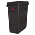 Thumbnail image #1 for Rubbermaid Commercial Slim Jim 16-Gallon Brown Open-Top Rectangular Trash Can