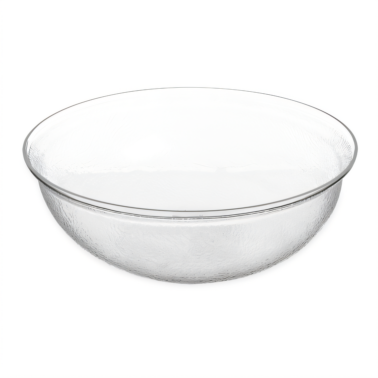 Product image #1 for Carlisle 15 Qt Clear Acrylic Round Pebbled Salad Bowl