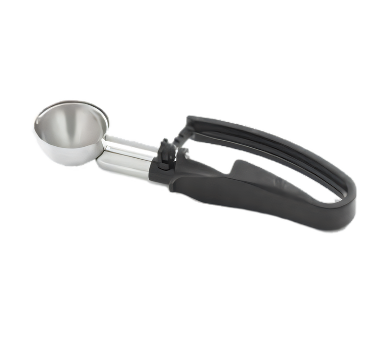 Product image #1 for Vollrath Standard-Length Size 30 Stainless Steel Disher with Black Ergonomic Handle, 1.13 oz.