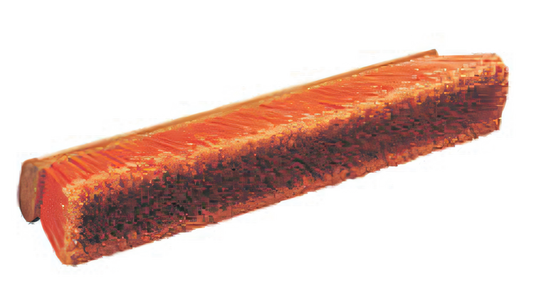Product image #1 for Flo-Pac 24-Inch Medium Floor Sweep Push Broom Head with Hardwood Block and Orange Polypropylene Bristles