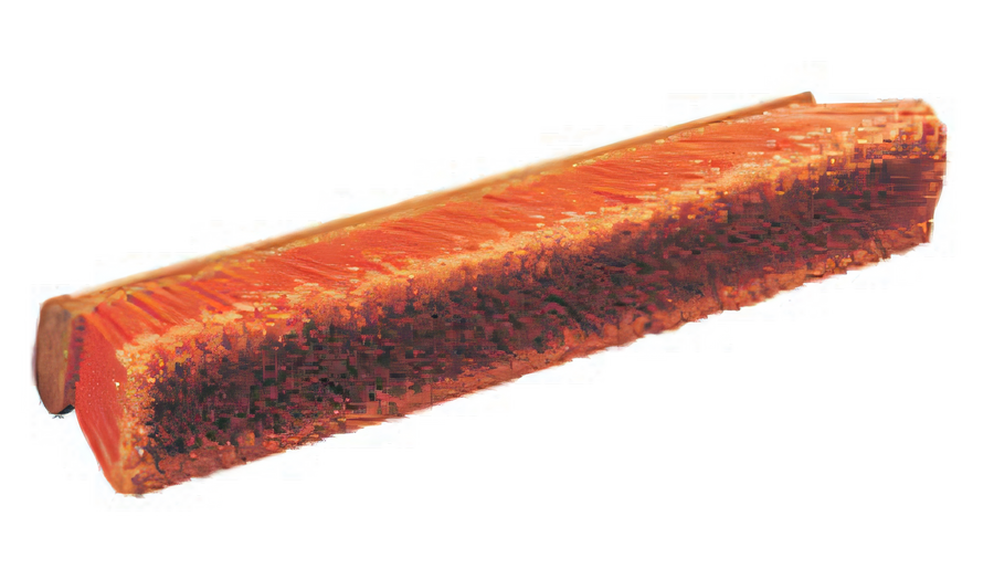 Product image #1 for Flo-Pac 24-Inch Medium Floor Sweep Push Broom Head with Hardwood Block and Orange Polypropylene Bristles