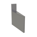 Thumbnail image #1 for Glastender, Inc. CIWB-10 Underbar Inside Wedge Corner Drainboard, 24-Inch Deep, 10° Angle, Stainless Steel