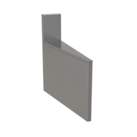 Glastender Underbar Inside Wedge Corner Drainboard, 24-Inch Deep, 10° Angle, Stainless Steel