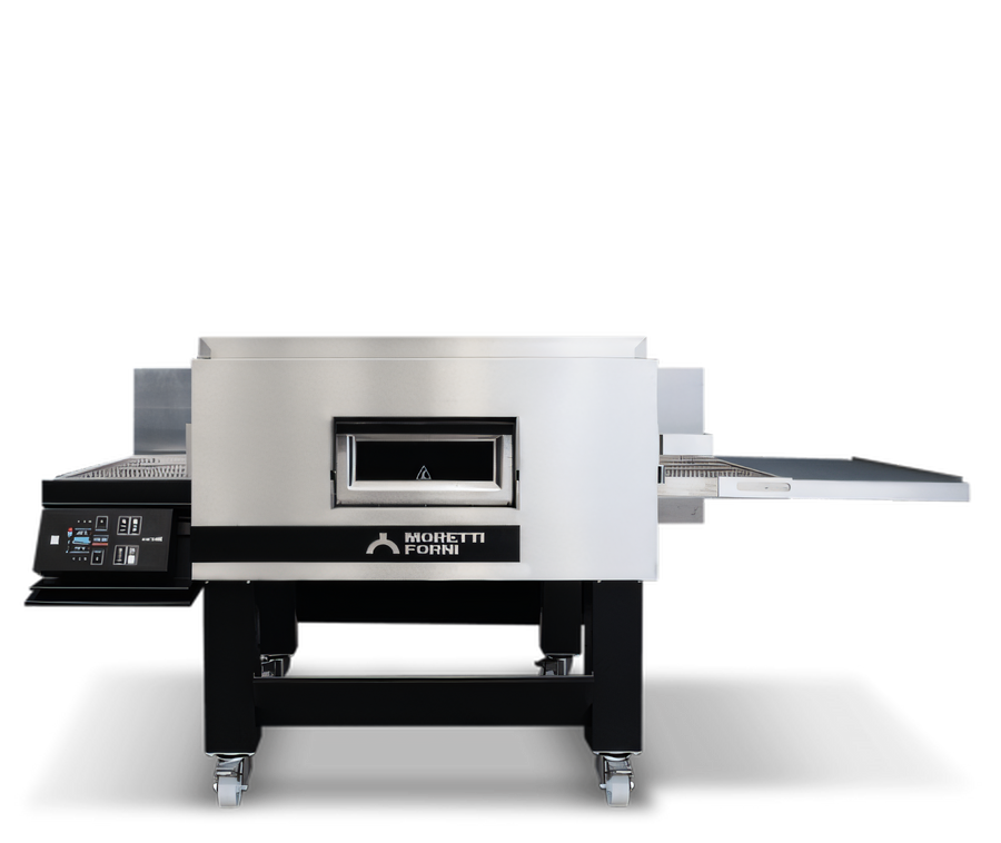 Product image #1 for Moretti Forni TT98E1S Single-Deck Electric Conveyor Pizza Oven with 32-Inch Belt and Stand Included