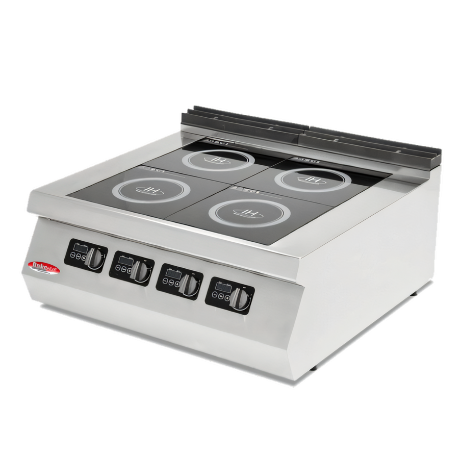 Product image #1 for BakeMax 4-Burner Commercial Induction Cooktop, Stainless Steel, 208V