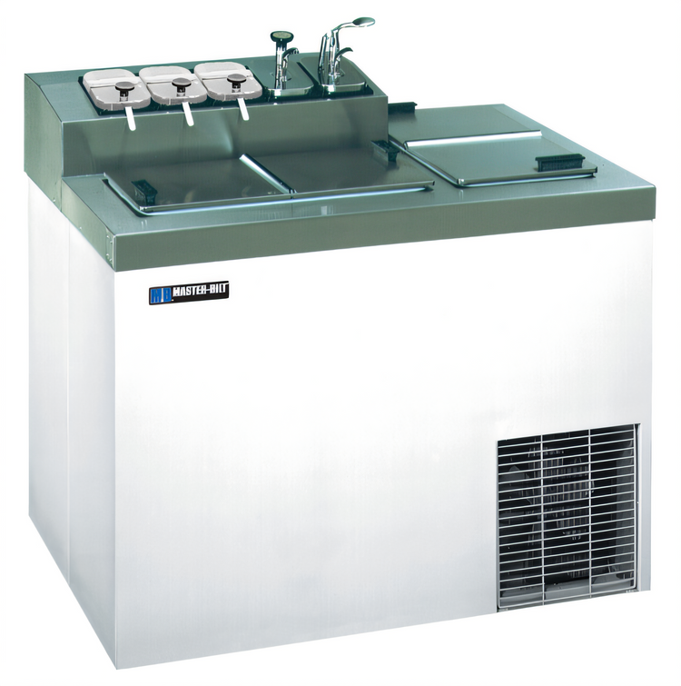Product image #1 for Master-Bilt FLR-60 Ice Cream Topping Center with Flavorail, 5-Can Display / 7-Can Storage
