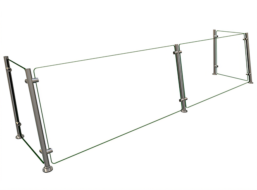 Product image #1 for Hatco Flav-R-Shield EP15 Full-Service Pass-Over Sneeze Guard, 2-Bay, 84 Inch W x 18 Inch D x 22 Inch H