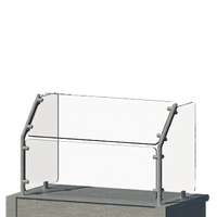 Advance Tabco AFC-60 60-Inch Cafeteria-Style Single-Sided Food Shield with Fixed Front Glass