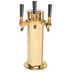 Thumbnail image #1 for Micro Matic USA Single-Column Countertop Air-Cooled Draft Beer Tower with 3 Brass Faucets, PVD Brass Finish