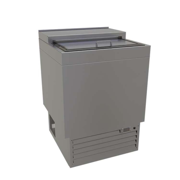 Product image #1 for Glastender MF24-S2 Underbar Stainless Steel Glass Froster with 2 Shelves, 24 Inch