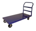 Thumbnail image #1 for Omcan Heavy-Duty Blue Painted Steel Platform Cart with Smooth Deck, 24 x 48 Inch, 1200 lb Capacity