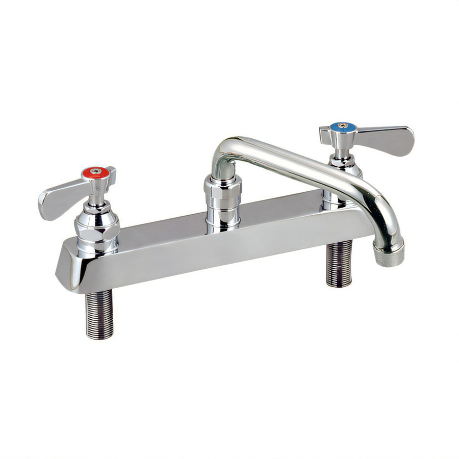 Product image #1 for OptiFlow Heavy-Duty Lead-Free Solid Body Deck Mount Faucet with 16-Inch Swing Spout, 8-Inch Centers