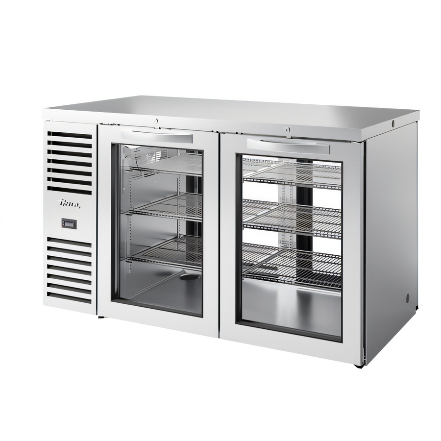 Product image #1 for 60-Inch Pass-Thru Two-Section Back Bar Cooler with 4 Locking Glass Doors