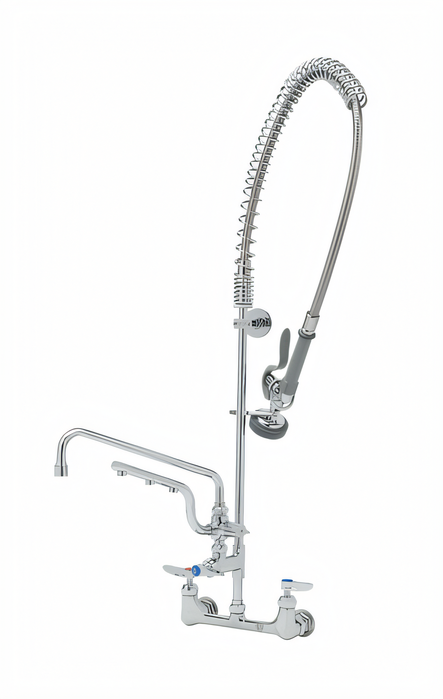 Product image #1 for UltraRinse 8-Inch Wall Mount Pre-Rinse Mixing Faucet with 12-Inch Swing Nozzle