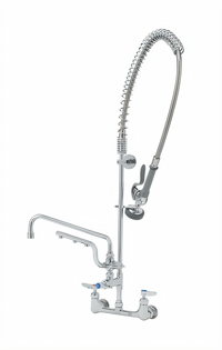UltraRinse 8-Inch Wall Mount Pre-Rinse Mixing Faucet with 12-Inch Swing Nozzle