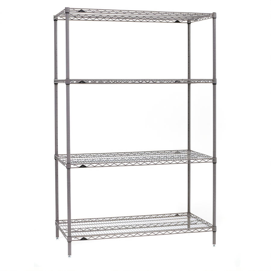 Product image #1 for Metro Super Erecta Stationary Starter Wire Shelving Unit, 60W x 18D x 74H, 4 Shelves, Metroseal Gray