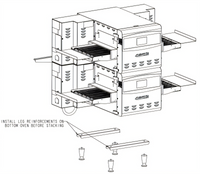 Ovention Stacking Kit for 3 S1200 or C1400 Ovens
