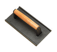 American Metalcraft Cast Iron Steak Weight with Wooden Handle, 8 x 4 Inches